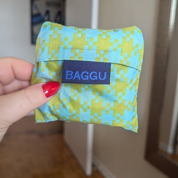 Baby Baggu Reusable - Mint Pixel Gingham - Picture 1 of 4